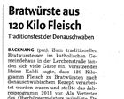 Donauschwaben Bratwurstessen 2013